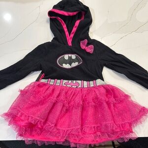 2T Batman Superhero Costume with Pink Tutu